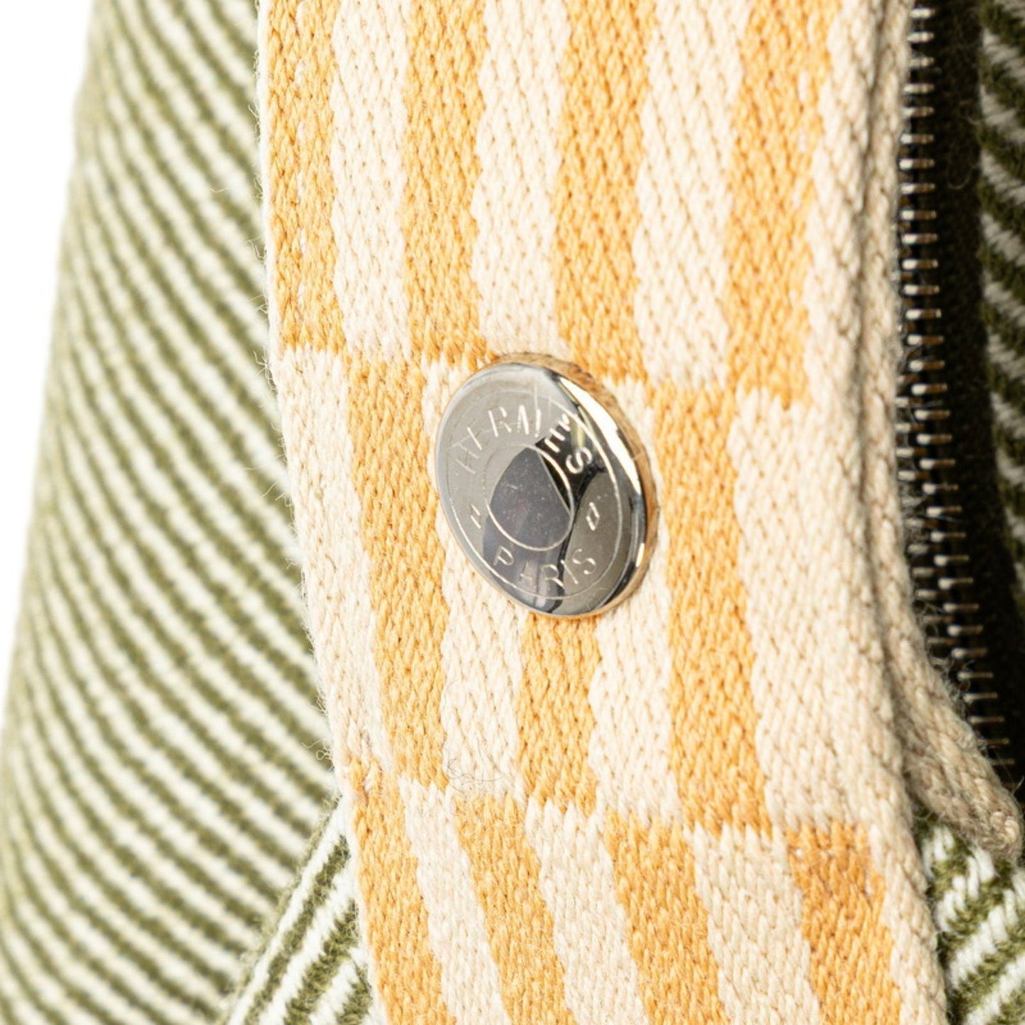 Hermes Herms Bride A Black Gm Handbag In Vert Forest Green Wool