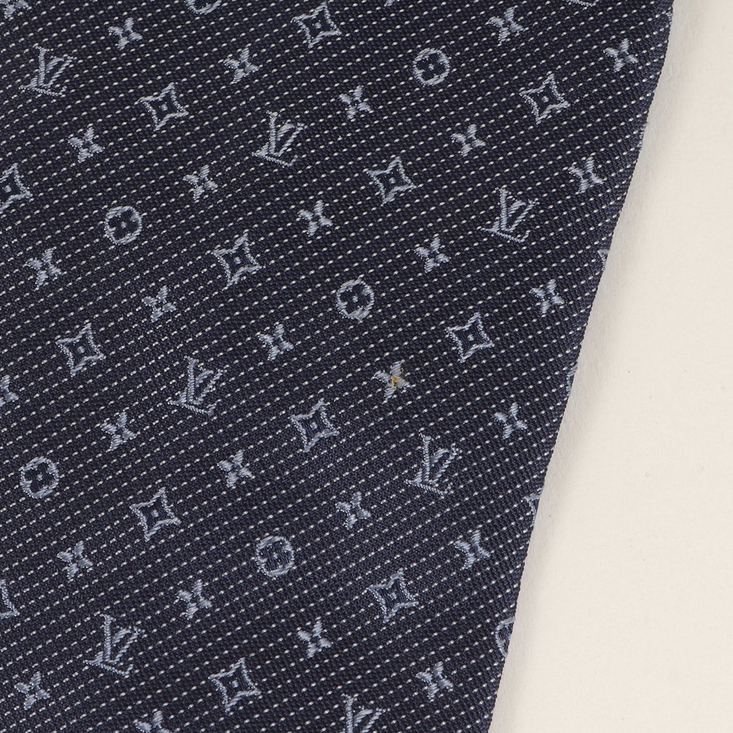 Louis Vuitton Louis Vuitton Micro Monogram Silk Cravate Tie M70953 Navy Blue