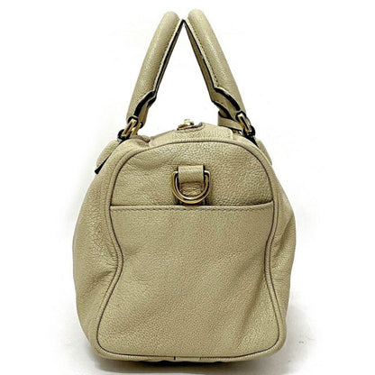 Loewe 2Way Gold Lame Anagram Leather Loewe Boston Handbag Champagne