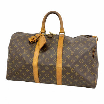 Louis Vuitton Monogram Keepall 45 Boston Bag M41428 Brown