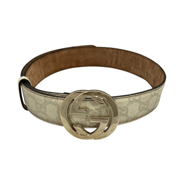 Gucci Interlocking Belt 114876 Ivory