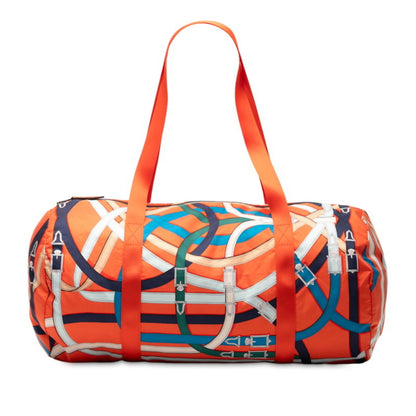Hermes Herms Air Silk Duffle 44 Cavalcadour Boston Bag/Handbag In Orange