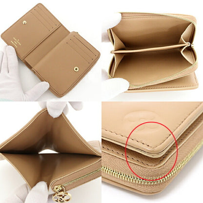 Louis Vuitton Louis Vuitton Portefeuille Lou Monogram Embossed Lamb Leather M81673 Camel S