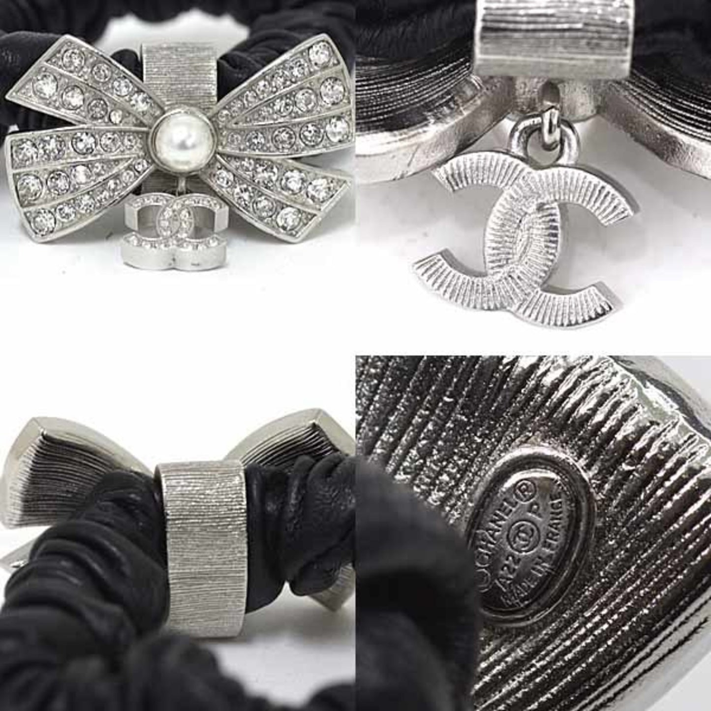 Chanel Hair Scrunchie With Coco Mark Ribbon