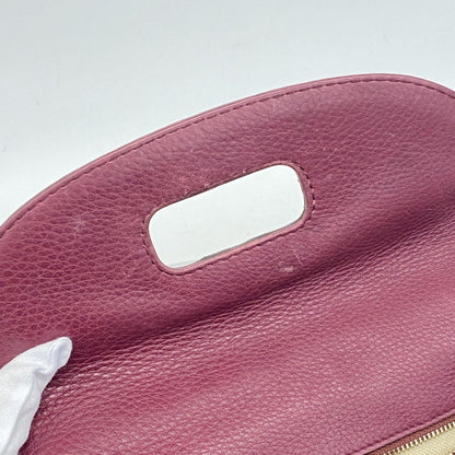 Gucci New Bamboo Handbag 254884 Leather Bordeaux Champagne 2-Way Bag