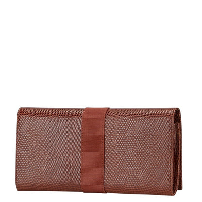 Salvatore Ferragamo Vara Long Wallet In Brown Leather