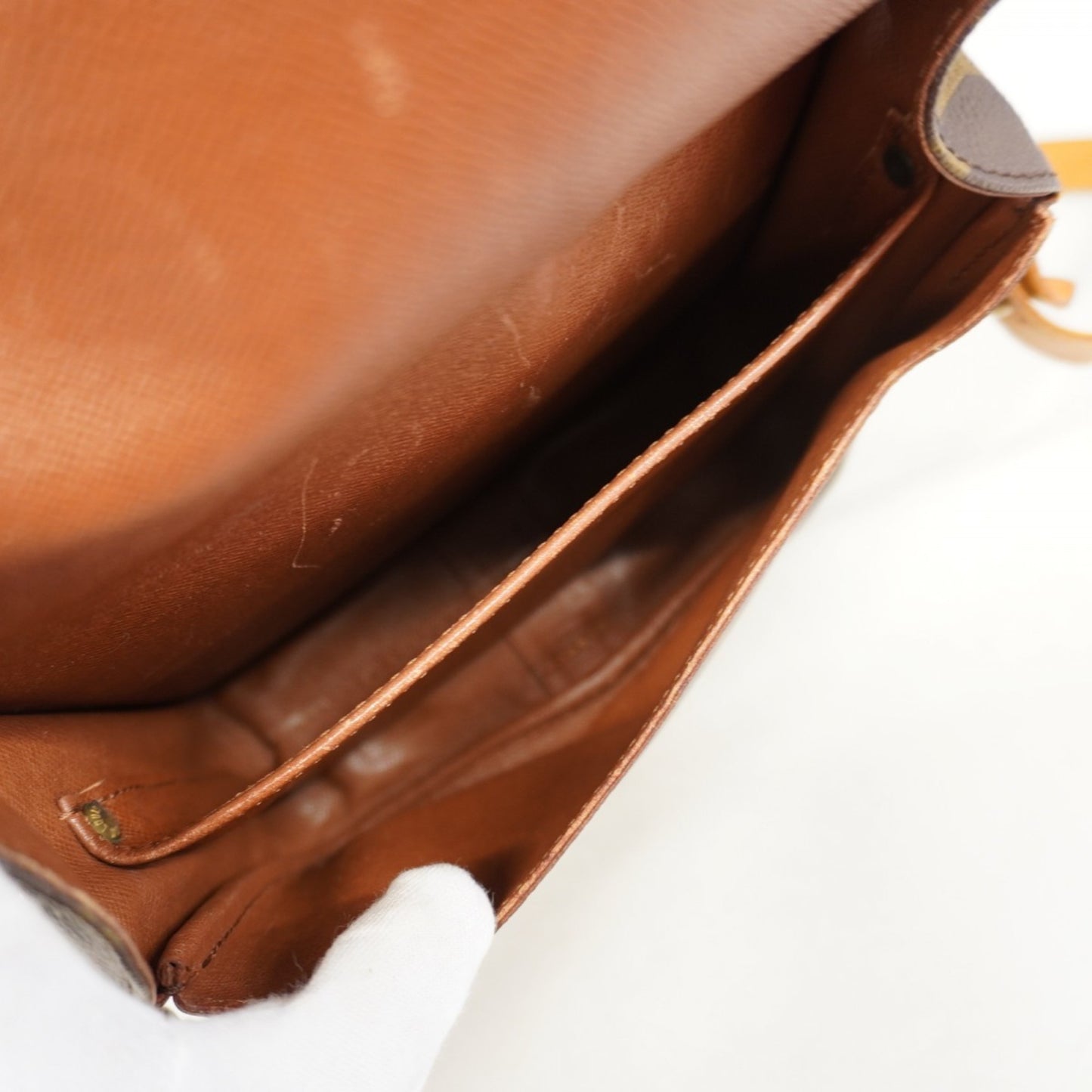 Louis Vuitton Monogram Cartouchiere Mm Shoulder Bag M51253 Brown