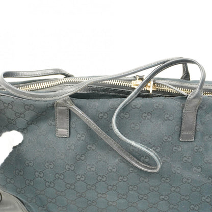 Gucci Gg Canvas Tote Bag 169944 Black Champagne