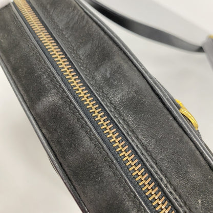 Salvatore Ferragamo Vara Shoulder Bag In Black Suede