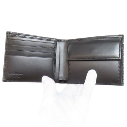 Salvatore Ferragamo Gancini Pattern Bi-Fold Wallet Leather