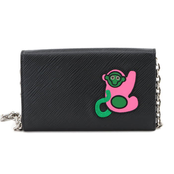 Louis Vuitton Lv Stories Epi Leather Portefeuille Twist Chain Wallet