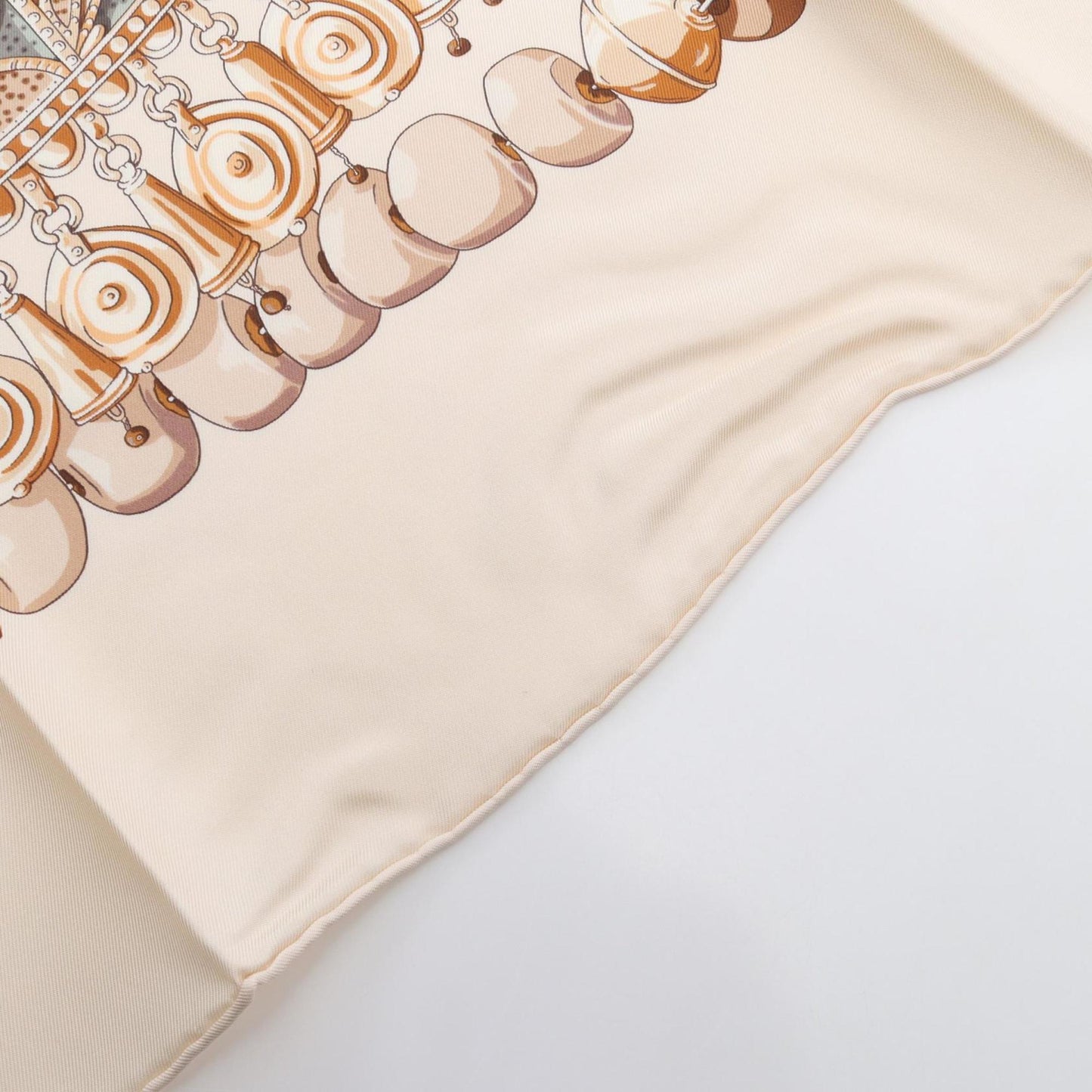 Herms Hermes Carr 90 Terres Precieuses Silk Scarf For Women