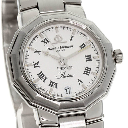 Baume & Mercier Mv040078 Riviera W-Name Tiffany Collaboration Watch Stainless Steel Ss
