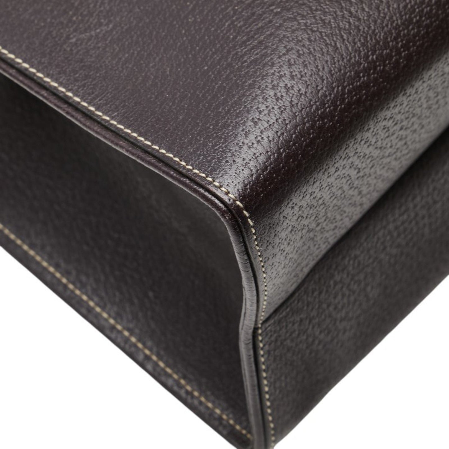 Prada Triangle Logo Plate Tote Bag Black Leather