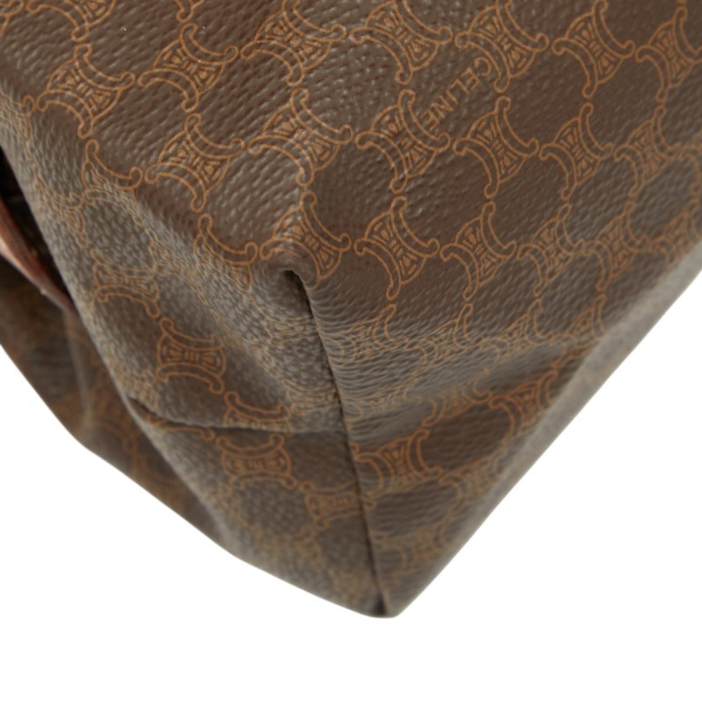 Celine Macadam Pouch Brown Leather