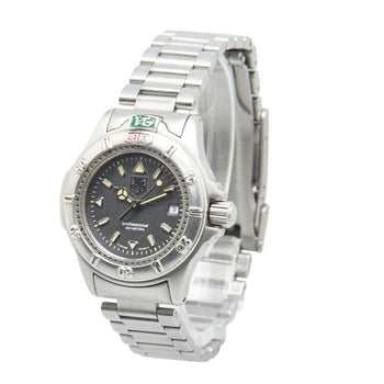 Tag Heuer 4000 Series Watch Wf1411-0 Quartz Gray Dial Stainless Steel