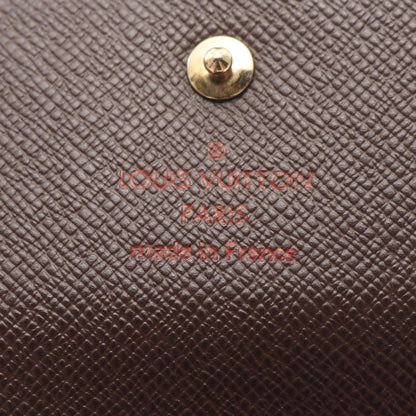 Louis Vuitton Louis Vuitton Portefeuille Elise W Wallet Coated Canvas Leather Damier