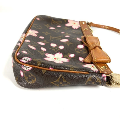 Louis Vuitton M92006 Monogram Cherry Blossom Pochette Accessoires By Takashi Murakami. Mini Handbag