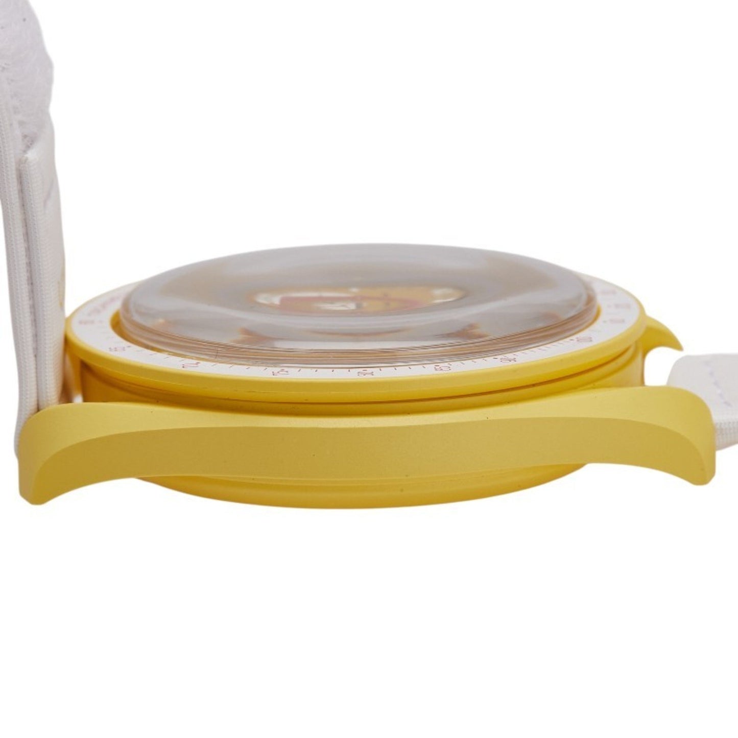 Omega X Swatch Speedmaster Moon Mission To The Sun Watch So33J100 Quartz Gold Dial Ceramic Nylon