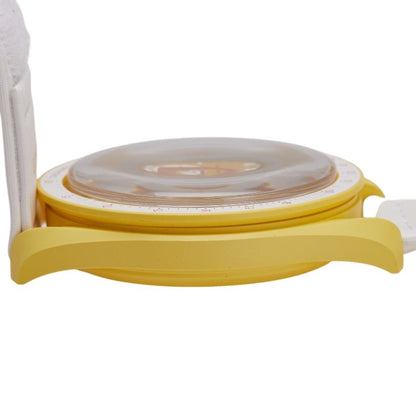 Omega X Swatch Speedmaster Moon Mission To The Sun Watch So33J100 Quartz Gold Dial Ceramic Nylon