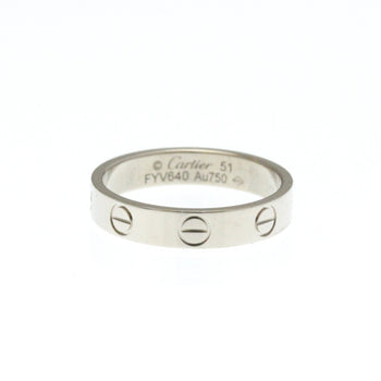 Cartier Mini Love Ring White Gold (18K) Fashion No Stone Band Ring Silver