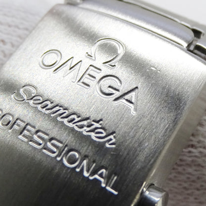 Omega Seamaster 2263.80 Wristwatch Boys Brand 300M Date Quartz Qz Stainless Steel Ss Silver Blue
