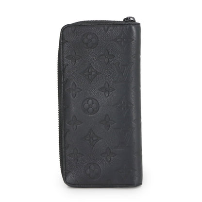 Louis Vuitton Monogram Shadow Zippy Wallet Vertical Long In Black Leather (M62902) Rfid
