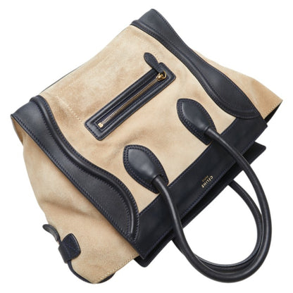 Celine Luggage Mini Shopper Handbag Tote Bag In Beige