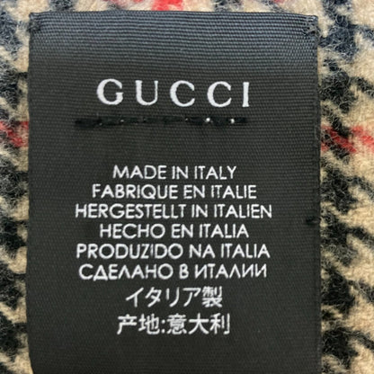 Gucci Cashmere Blend Wool Check Stole/Scarf
