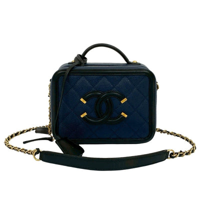 Chanel Cc Filigree Matelasse Coco Caviar Skin 2-Way Handbag/Shoulder Bag 25727