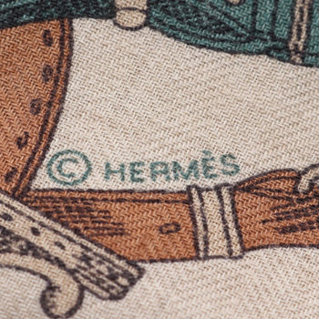 Hermes Herms Carr Jean 140 Les Chevaux Dechaines Scarf