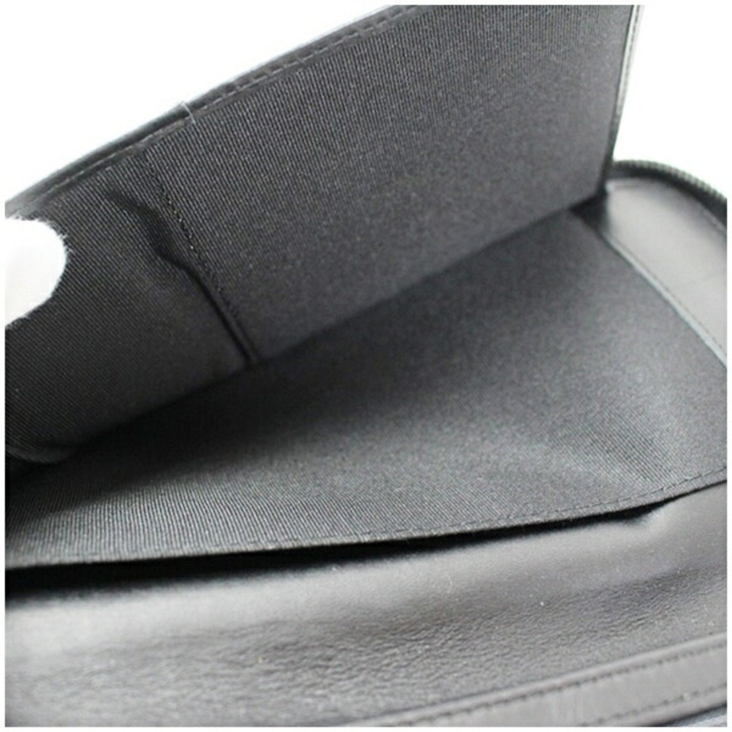 Coach Organizer Round Zip Long Wallet In Black Canvas And Leather