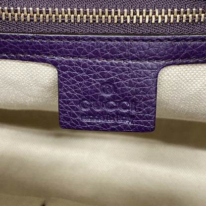 Gucci New Jackie Shoulder Bag 277520 Leather Purple Champagne 2-Way
