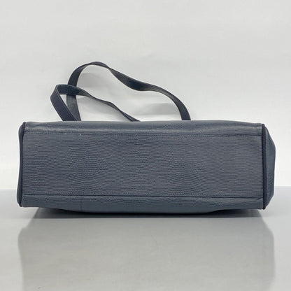 Salvatore Ferragamo Vara Leather Shoulder Bag In Navy Blue