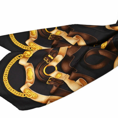Gucci Scarf Muffler Gucci Large Belt Motif Black Multi