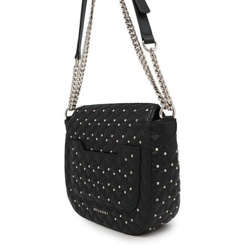 Bvlgari Chain Shoulder Bag Diva Dream Leather Black
