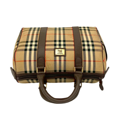 Burberry'S Nova Check Shadow Horse Logo Canvas And Leather Handbag