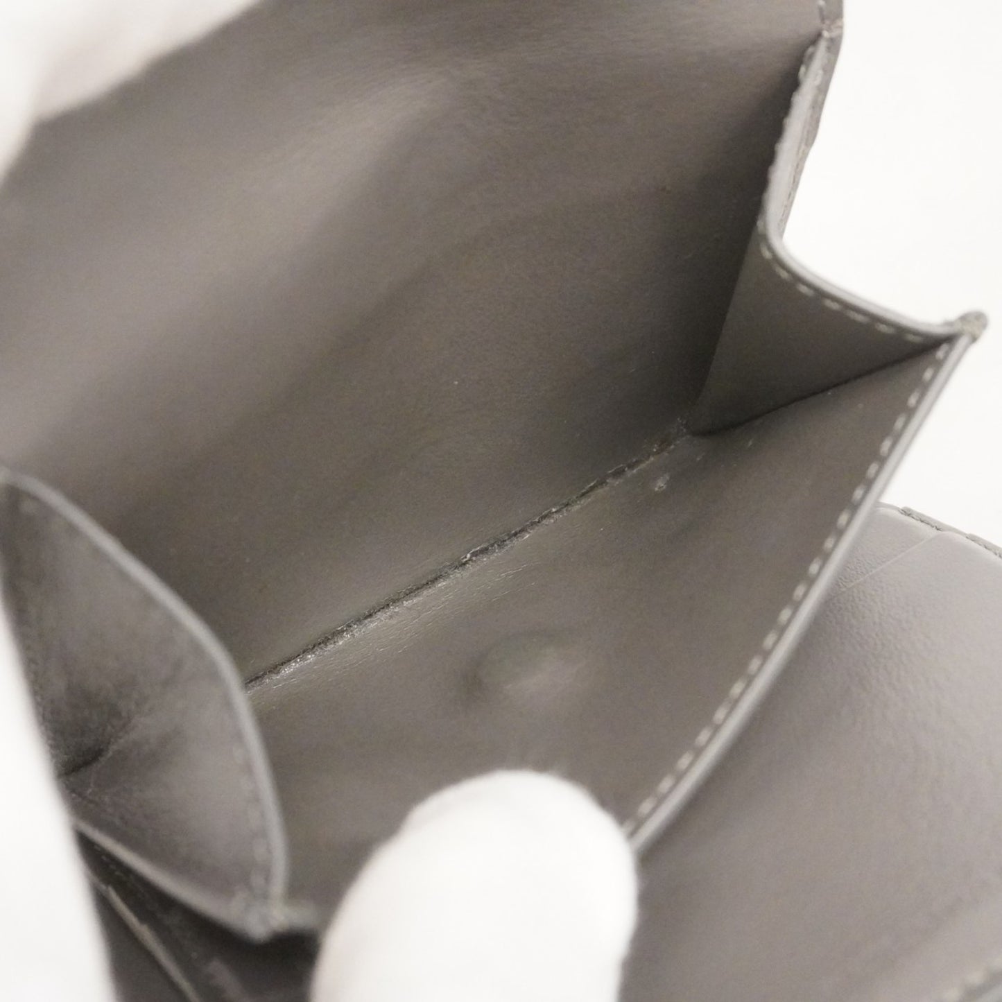 Celine Wallet Strap Leather Grey