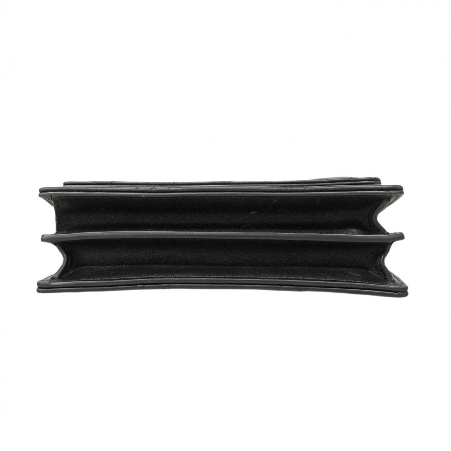 Christian Dior Cannage Miska 12 Shoulder Bag In Black Leather