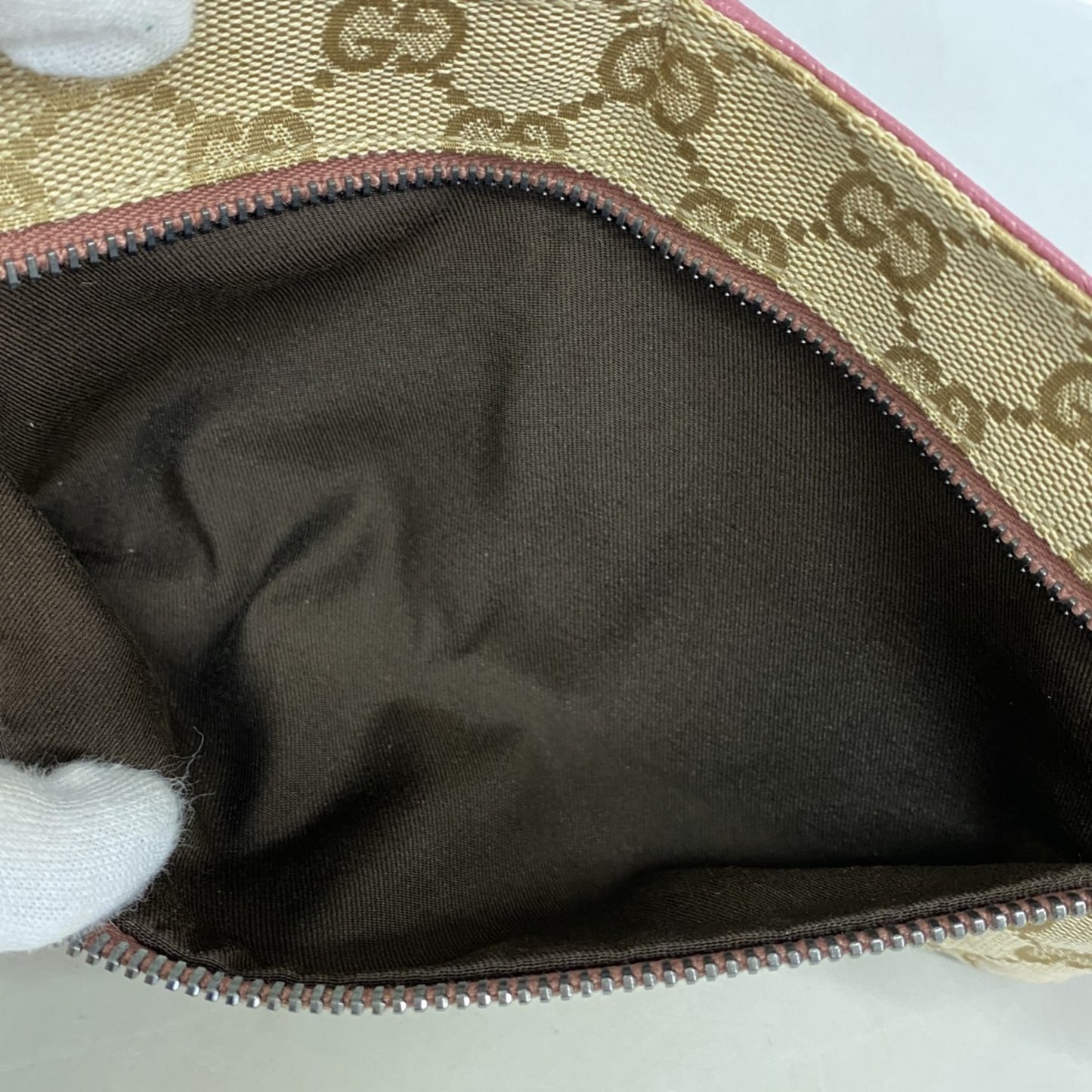 Gucci Waist Bag Gg Canvas 162962 Beige Pink