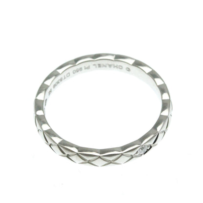 Chanel Coco Crush Ring Mini Model 1P Diamond Platinum Fashion Diamond Band Ring Silver
