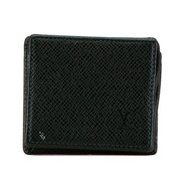 Louis Vuitton Taiga Porte Monnaie Boite Wallet/Coin Case M30384 Episea Green Leather