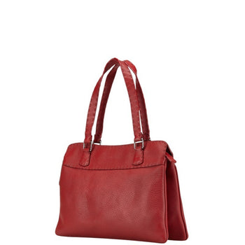 Fendi Selleria Handbag In Red Leather