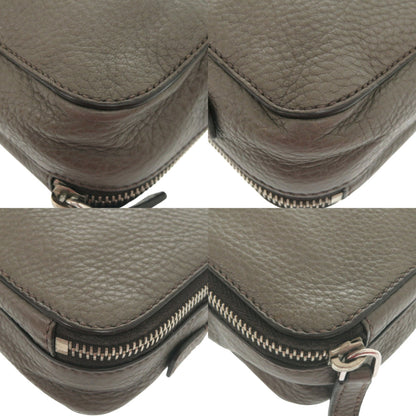 Prada Triangle Logo Leather Gray Second Bag Clutch 0188 Prada