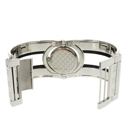 Gucci 112 Toile Bangle Stainless Steel Plastic Black Quartz Watch