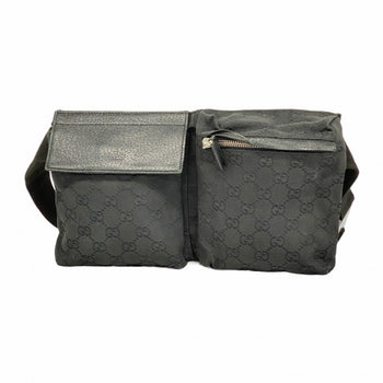 Gucci Gg Canvas Waist Bag 28566 Black
