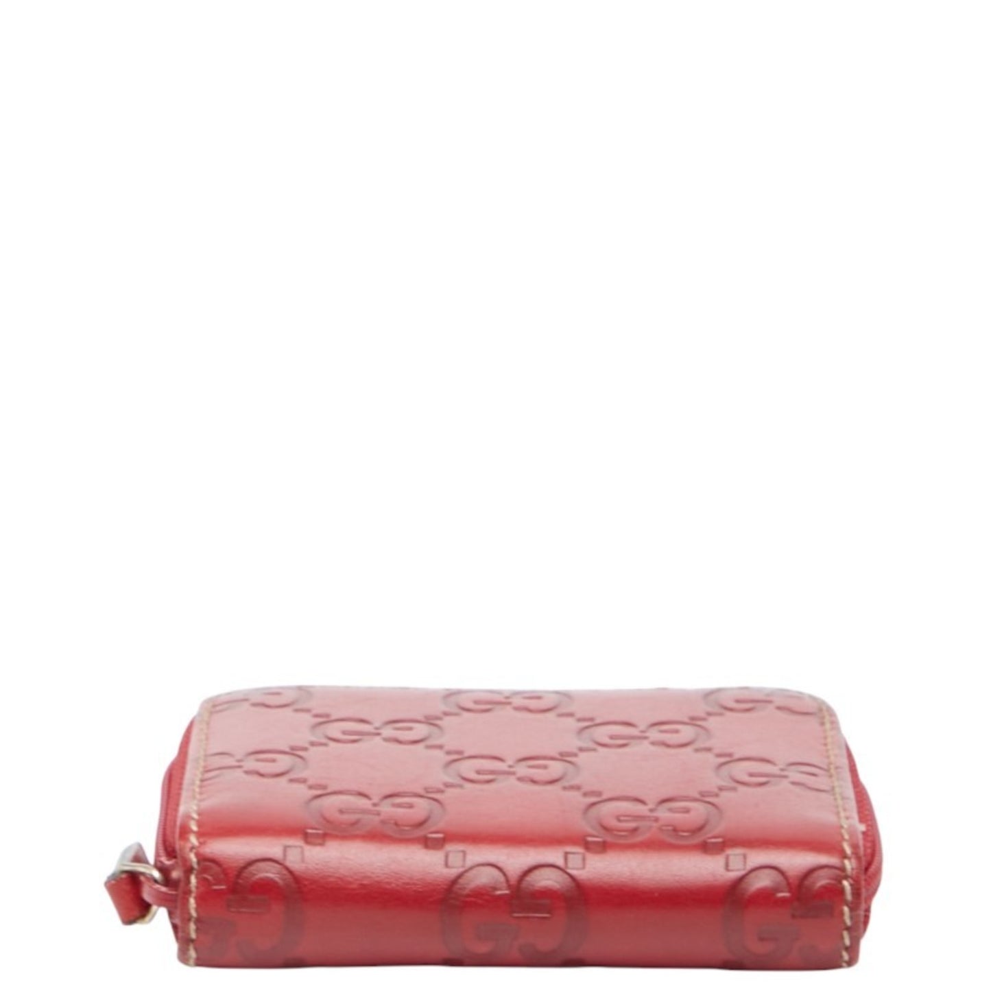 Gucci Guccissima Wallet/Coin Case 115255 Red Leather