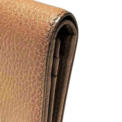 Gucci Gg Marmon 456126 Beige Leather Bi-Fold Wallet
