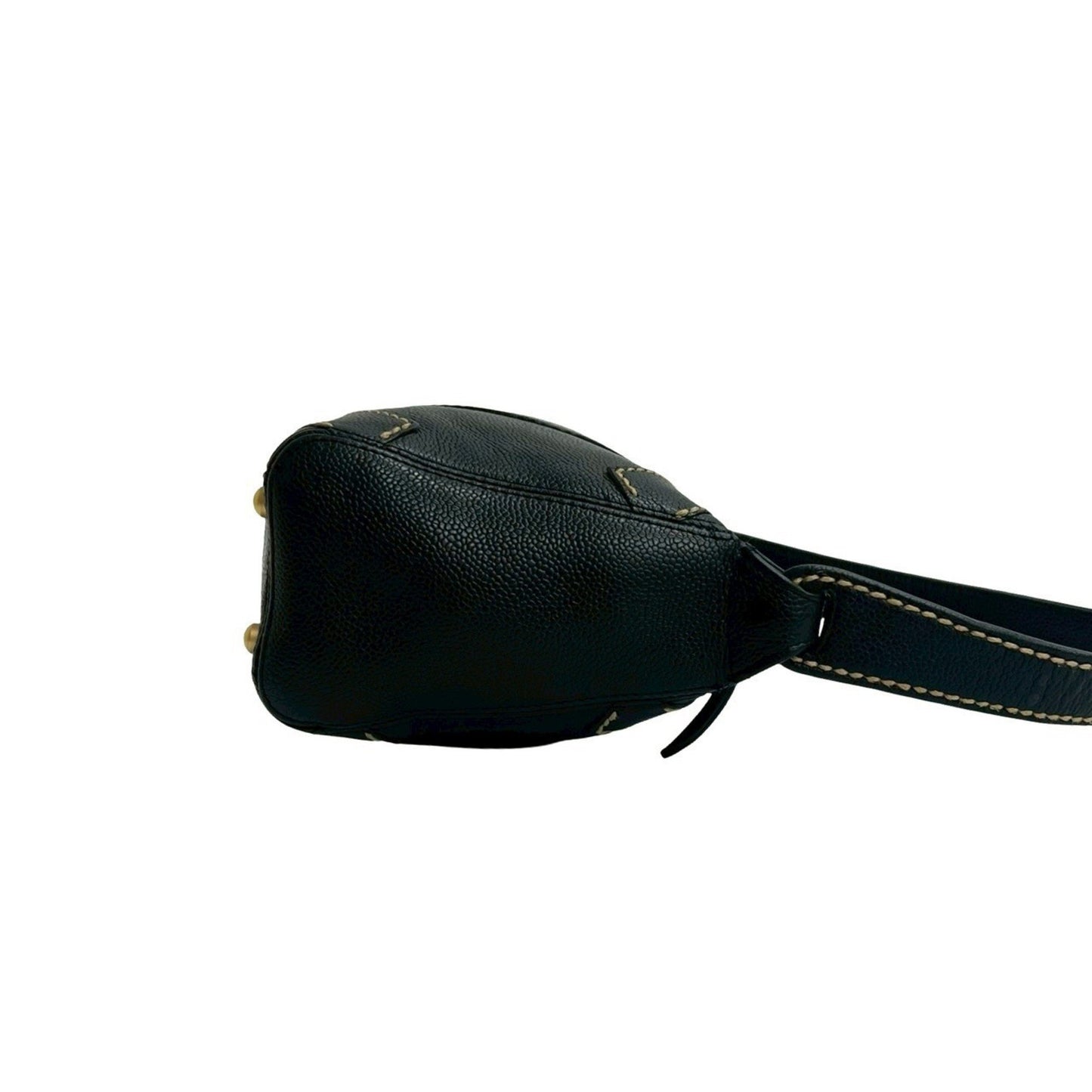 Chanel Double-Face Coco Mark Stitched Caviar Leather Handbag