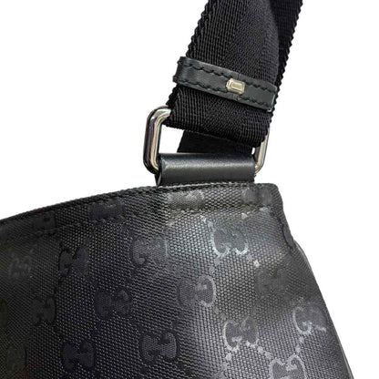 Gucci Gg Imprime Shoulder Bag In Black Pvc